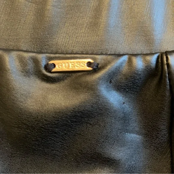 GUESS Mattie PU Faux-Leather Leggings in Jet Black XL - Picture 10 of 10